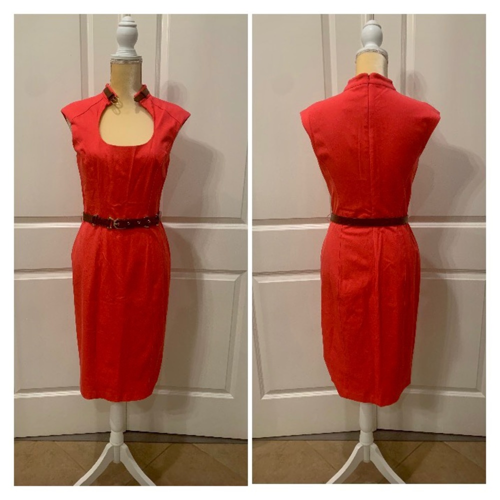 Cache NWT watermelon color straight dress Sz 8